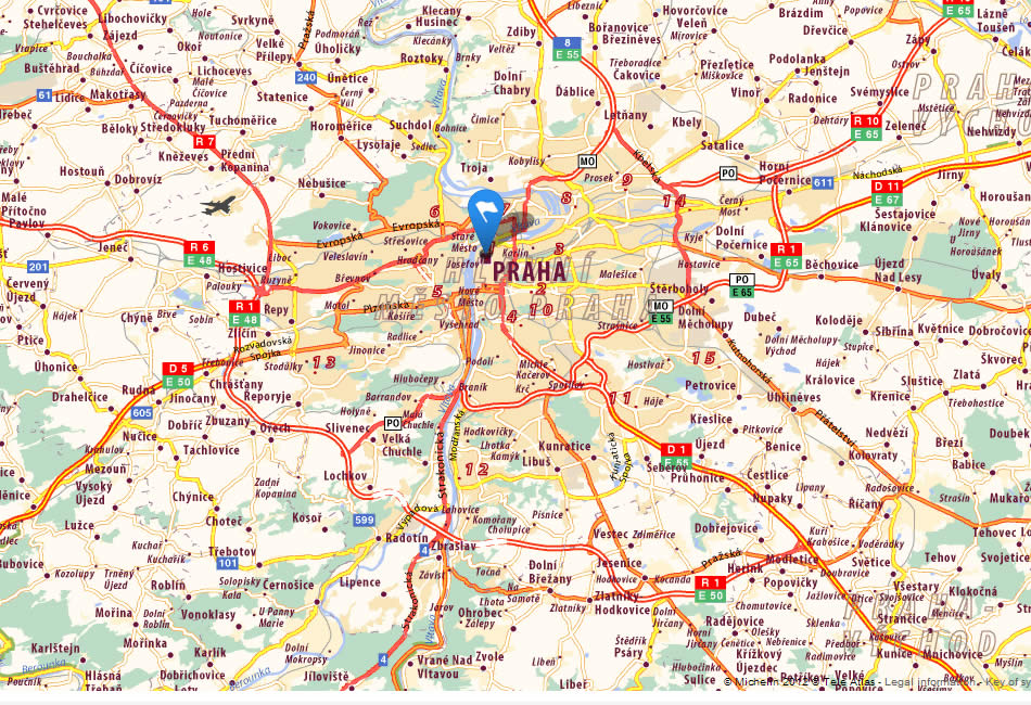 Praha map